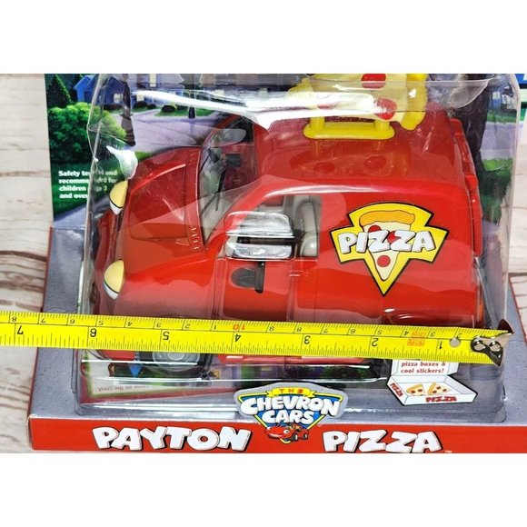 Vintage 2005 Chevron Cars Payton Pizza - Techron Stickers Inside Toy Car - Picture 11 of 16